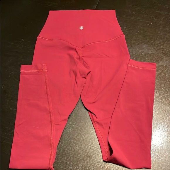 lululemon athletica Pants - Lululemon Red High-Waisted Leggings